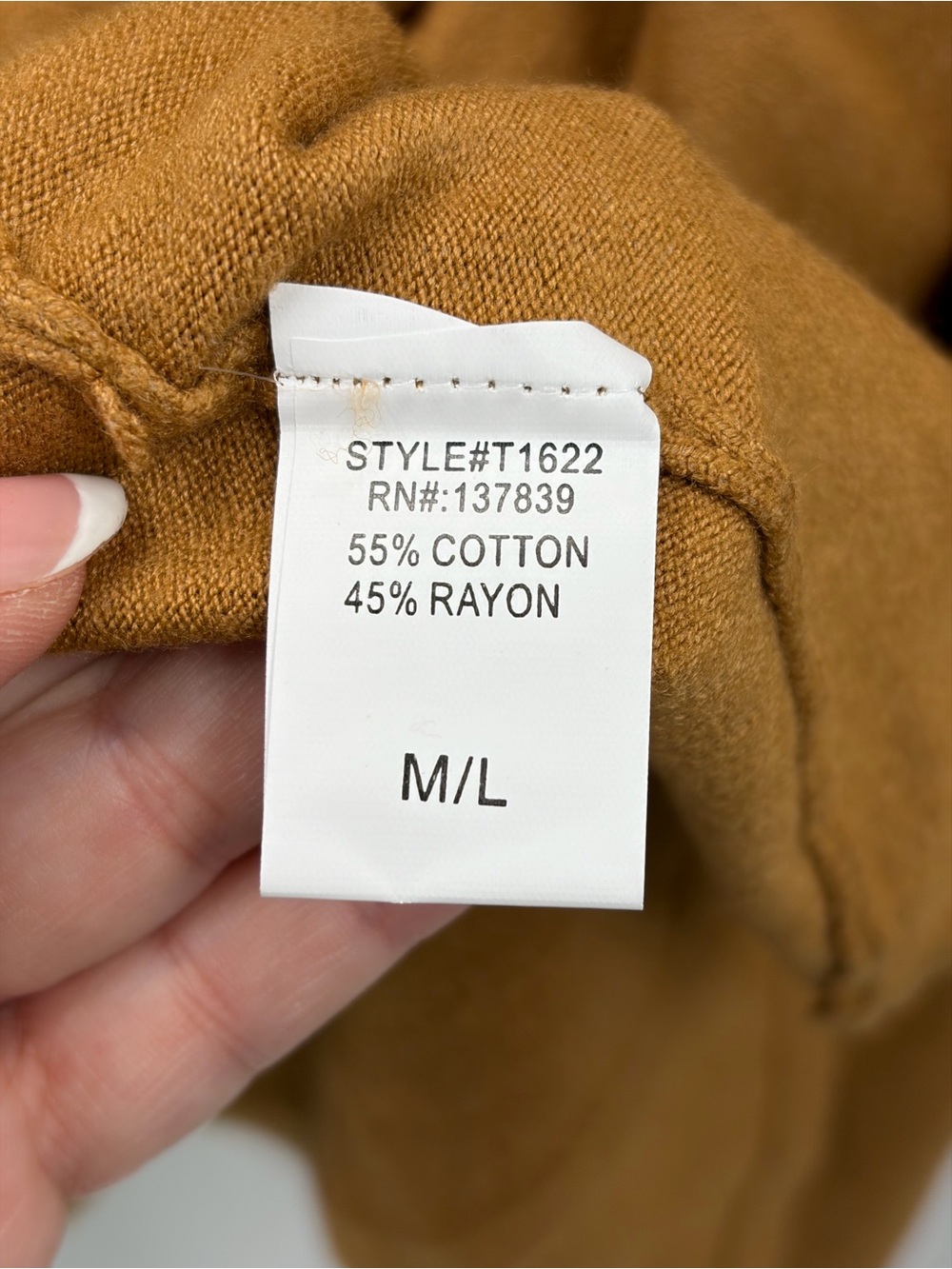 Dreamers Mustard Camel Open-Front Draped Cardigan - Picture 4 of 5